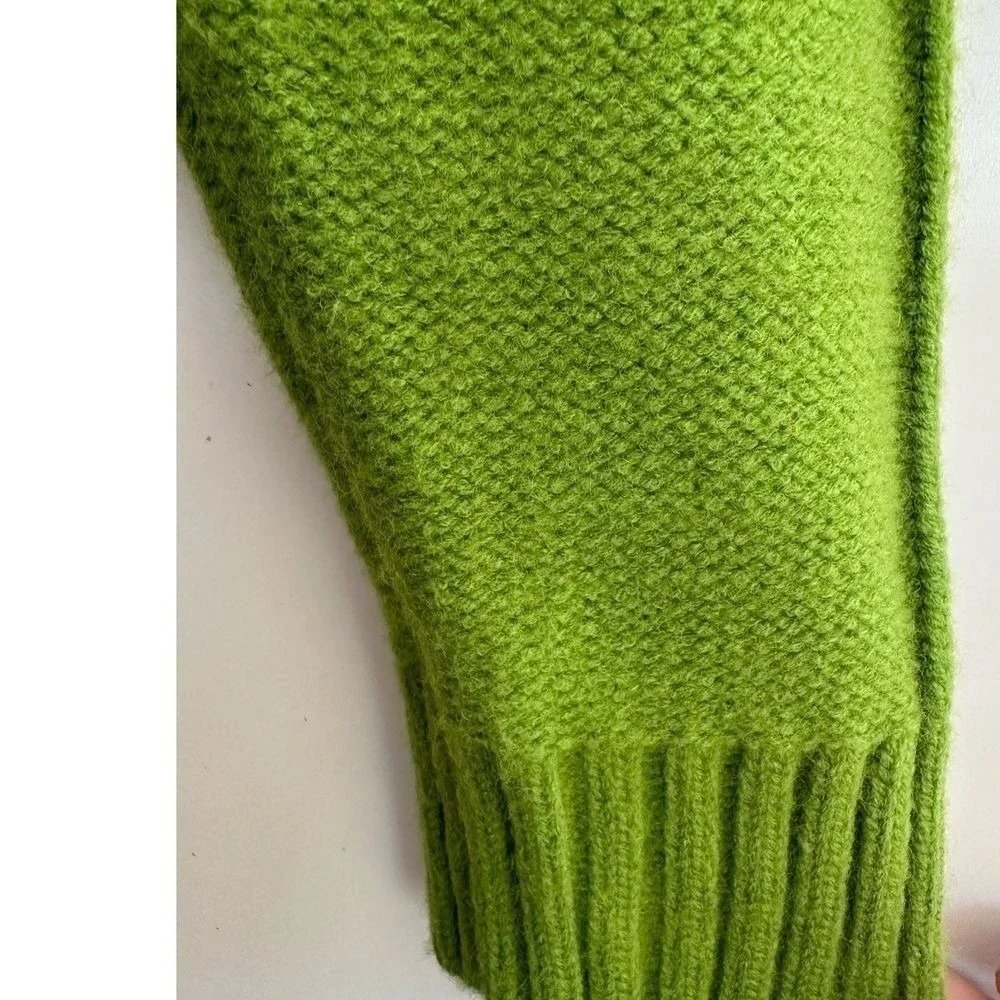 ARGUECULTURE Mens Green Twisted‎ Embossed Knit Sweater XL Cabincore (FLAW) KPOP